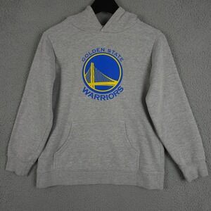 Golden State Warriors Hoodie Mens Medium Gray Sweatshirt Fanatics NBA Slim Fit